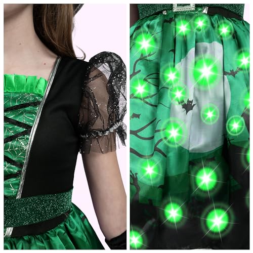 Disfraz de Bruja con Luces para Niñas Pequeñas miniatura 4