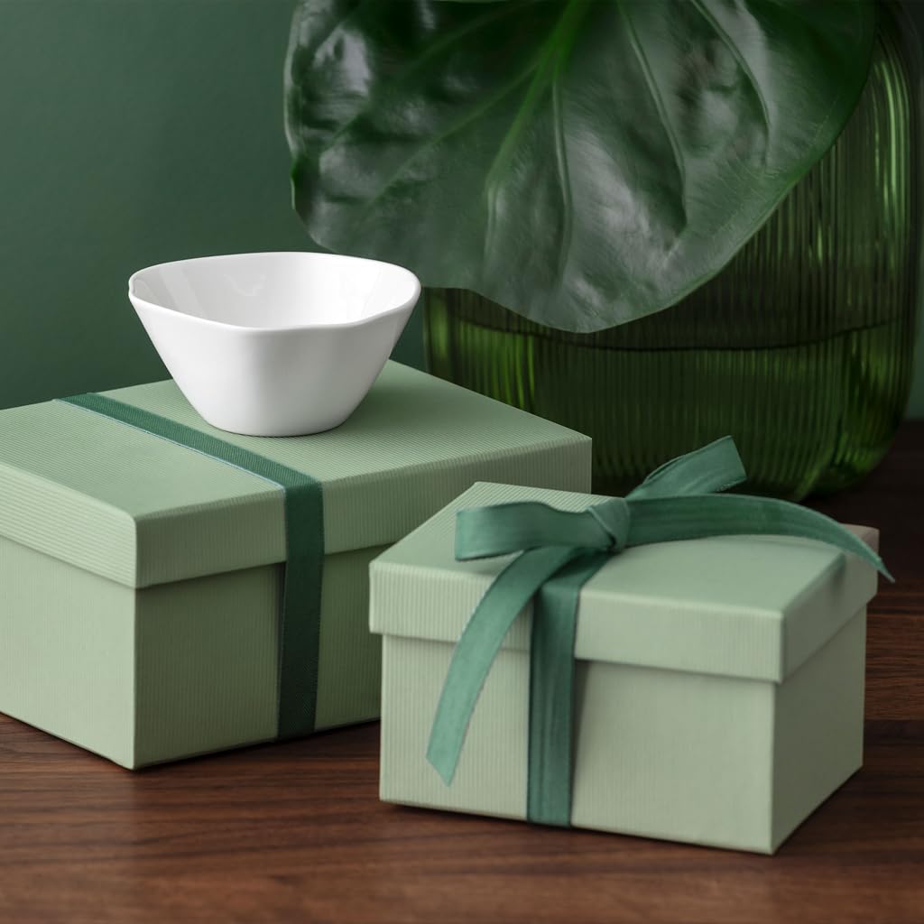 Villeroy & Boch – Juego de 6 cuencos para salsas Pura, aprox. 8,5 × 8,5 × 4 cm, color blanco puro, apto para lavavajillas y microondas, forma fluida, porcelana de hueso de alta calidad fabricada en