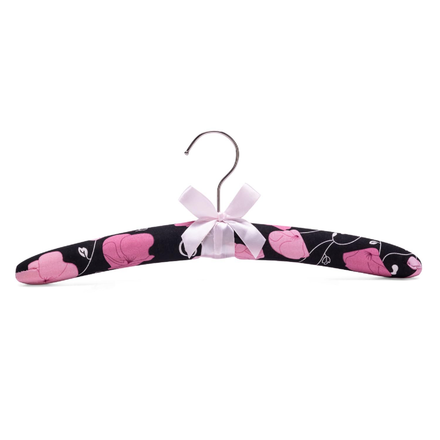 Xiabing Anti-Slip Satin Padded Clothes Hangers with Rotatable Hooks No Shoulder Bump for Women Heavy Sweaters Coats, Suits (5, Pink) - Image 2