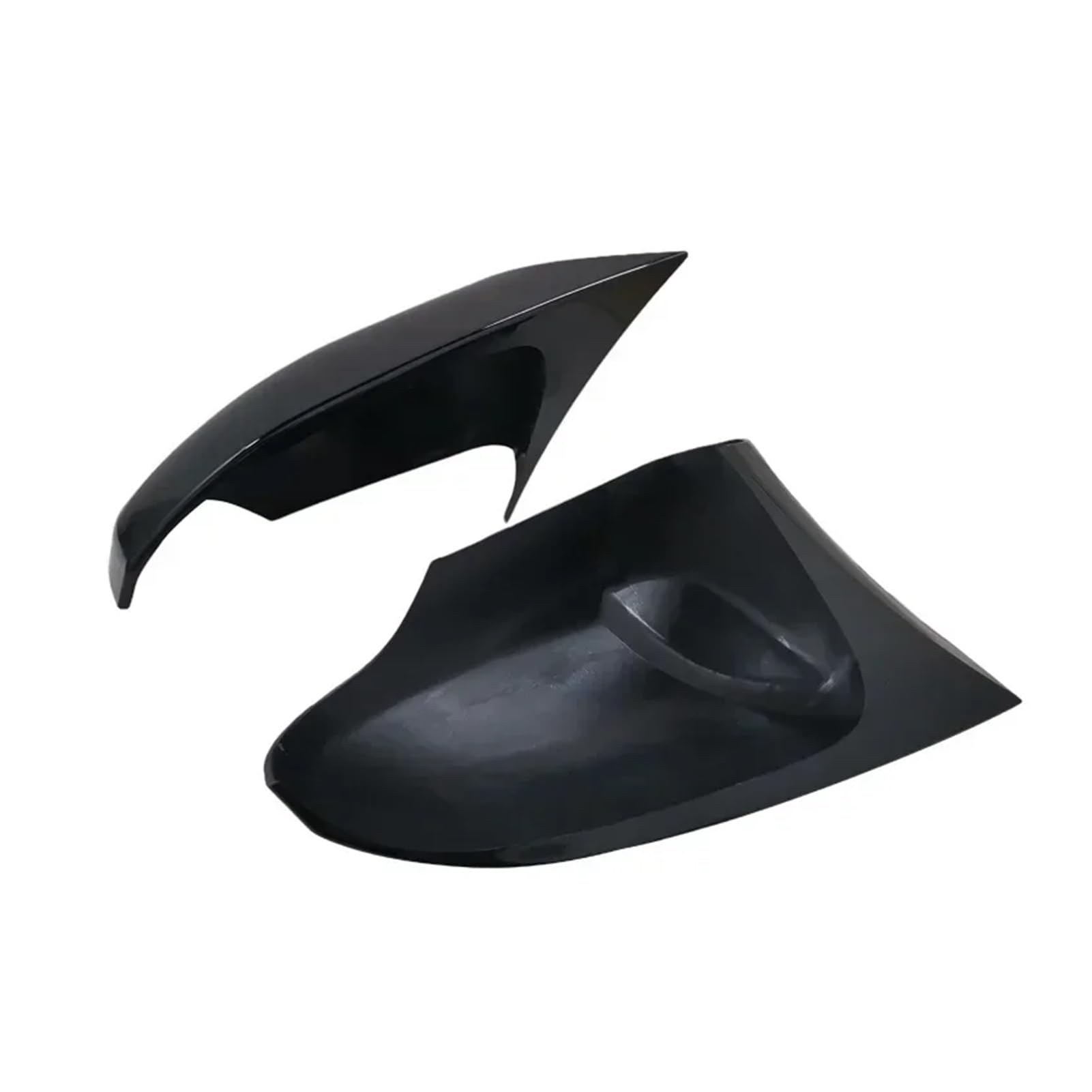 2 Stück kompatibel mit Toyota Yaris 2012–2020 Rückspiegelgehäuse Shell Cover Cap Deckel Autoteile | Bright black