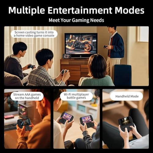 Consola de juegos portátil con pantalla IPS de 4.7 pulgadas, sistema Android 13, batería recargable de 5000 mAh, portátil y compacta para adultos