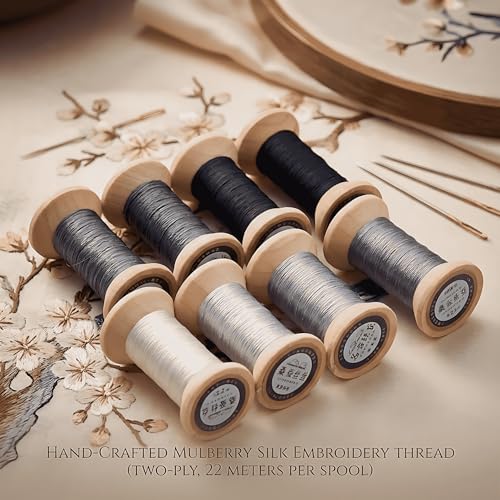 Image of Natural 100% Mulberry Handmade Embroidery Silk Thread Silk Floss (22)