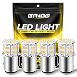 BANGO 1157 LED Bulb Amber Turn Signal Light, 2057 2357 7528 BAY15D Super Bright for Car Front Rear Turn Signal Lights Brake Tail Lights, 4 Pack