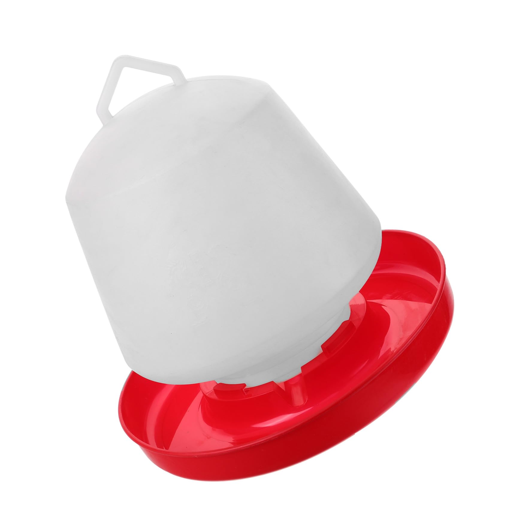GALPADA Mangiatoia per Galline Portatile in Plastica Bianca Resistente alla Pressione Protezione Solare Design Creativo per Pollame e Piccioni Uso Esterno