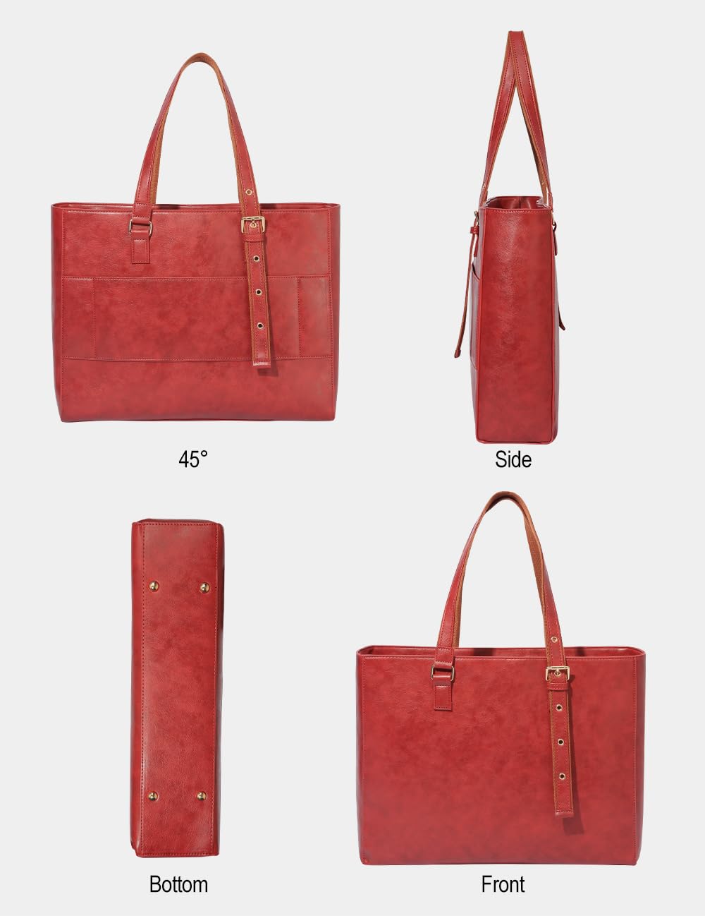Totebag, Bolso Tote Mujer, Rojo Vino, L