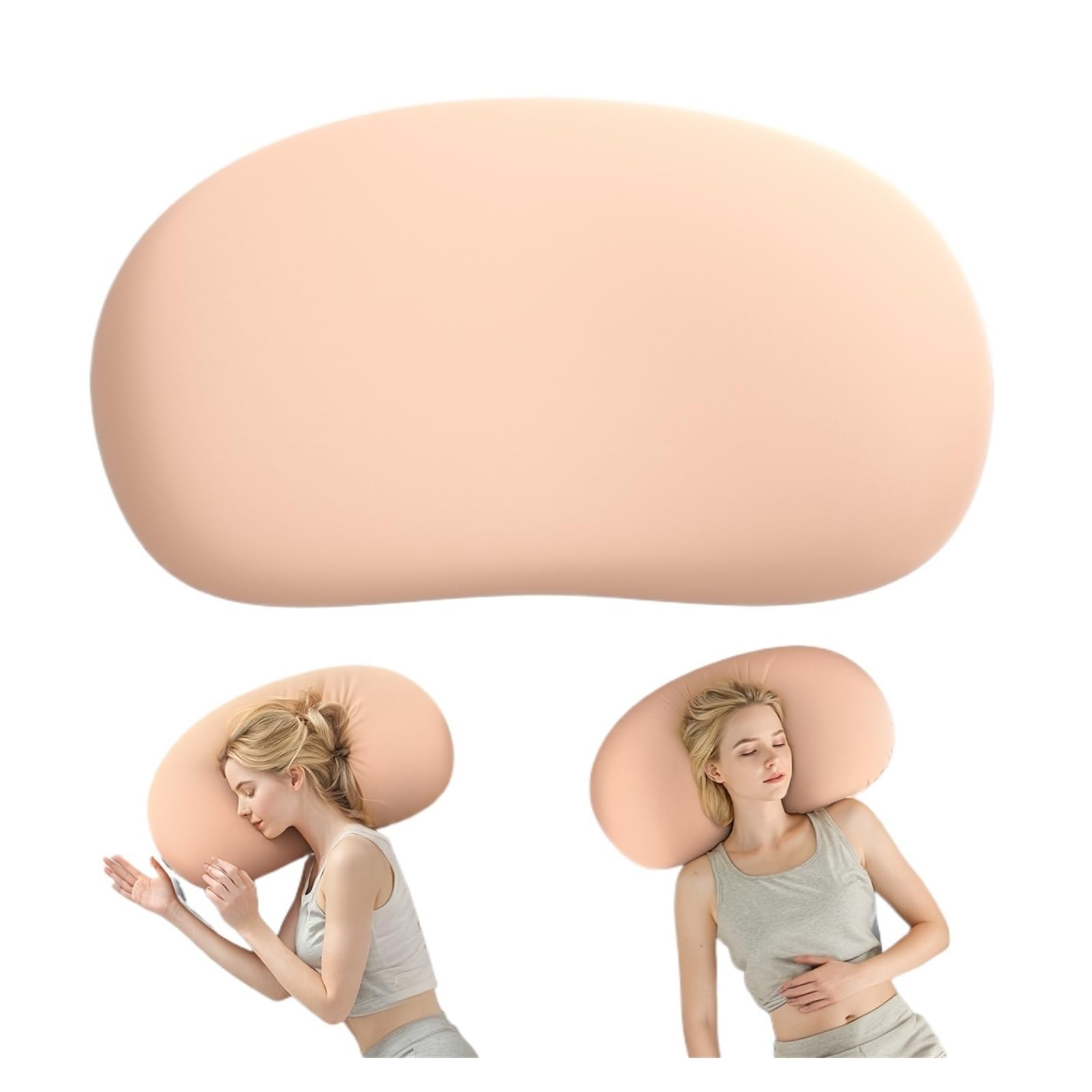 One Soft Cloudlike Pillow Neck Pillow ergonomically Designed for Side and Stomach Sleeping Brown