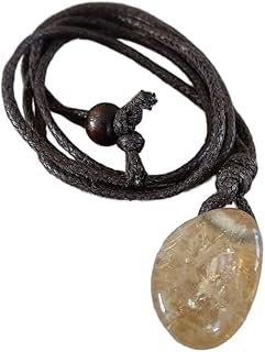 シトリン タンブル ペンダント＊黄水晶 タンブル ネックレス＊原石＊天然石