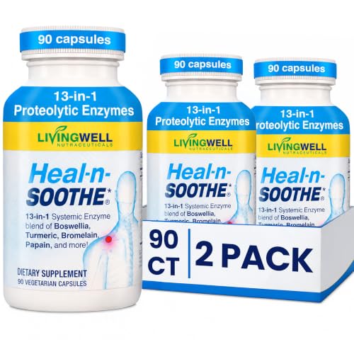 Image of HEAL-N-SOOTHE Proteolytic Systemic Enzymes for Joints - 90 Count (2 Pack)