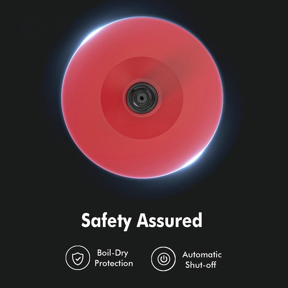 Bollitore Elettrico ZBDZSW - Bollitura Rapida Protezione Contro l'ebollizione a Secco Facile da Pulire con Ampia Apertura Manico Resistente al Calore Base Girevole a 360°