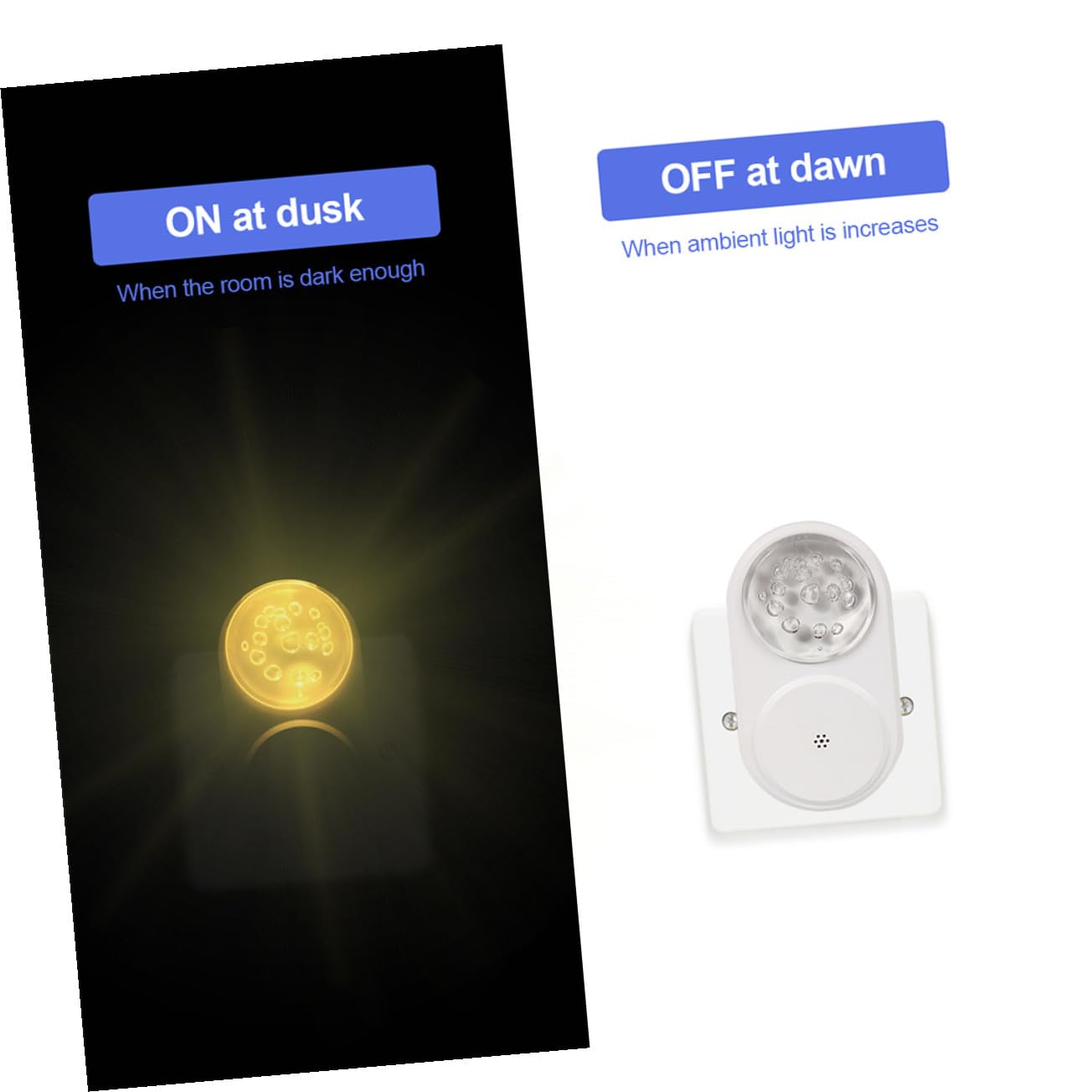 Uonlytech Luces Nocturnas Enchufables LED Sensor Crepuscular, Modo Rgb y Luz Cálida, Doble Pack, Luz Automática para Pasillos y Dormitorio, Voltaje Ac220, Lámparas de Pared Compactas Hogar