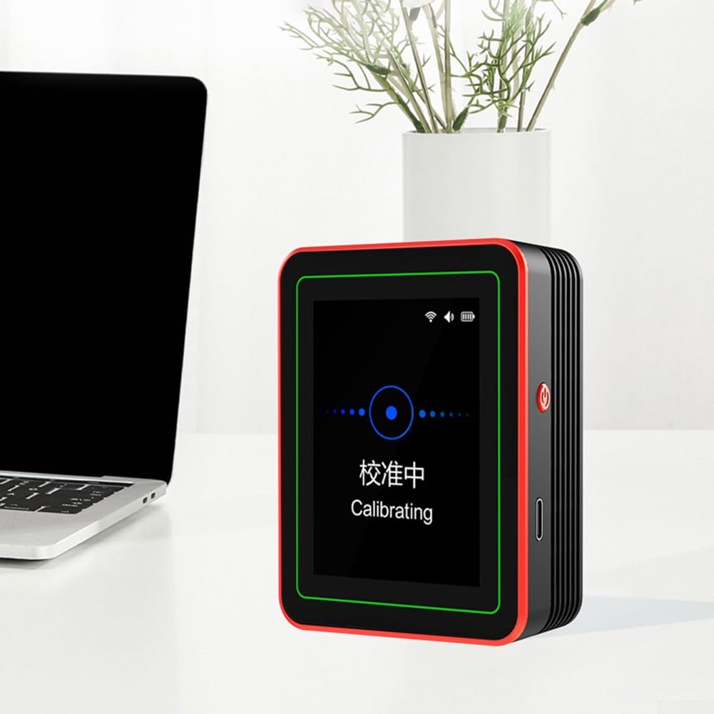 HpLive 15-in-1 Luftqualitätsmonitor, Smart Luftqualitätsmessgerät Echtzeit-Überwachung für Zuhause und Büro, mit AQI, HCHO, PM-Messung(Schwarz)