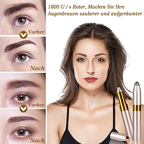 Elektrisch Augenbrauentrimmer USB Augenbrauen Rasier für Damen Gesichtshaarentferner - Image 5