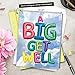 NobleWorks - Big Get Well from Us Group Card (8.5 x 11 Inch) - Jumbo Feel Better Soon from All of Us, Hospital, Sick, Class for Men and Women (Not 3D or Raised) - Inflated Messages J5651HGWG-US