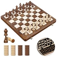 Sarr Klith 2 IN 1 Chess Set and Draughts, Foldable Chess Board