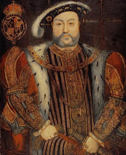 Poster Henry VIII toile 50x70cm Hans Holbein tableau décoration murale salon peinture Tudor