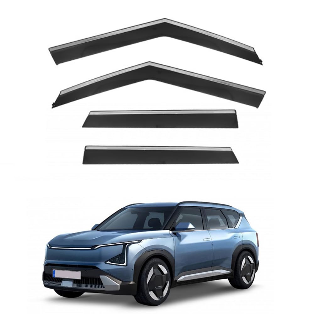 QOEMRHELT 4pc Set In-Channel Wind Deflectors, for KIA EV5 2023-2024 Window Visors Rain Guards Vent Visors Rain & Sun Protection,Car Accessories