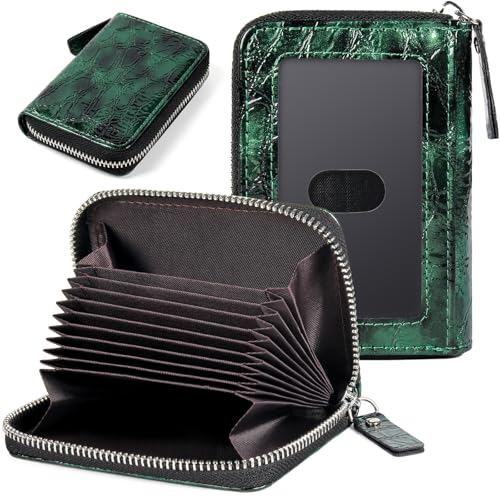 Image of Credit Card Wallet, RFID Card Case Wallet, Zipper Card Cases Holder for Men Women, RFID Blocking, KeyChain Wallet, Compact Size Card Organizer Case for Women