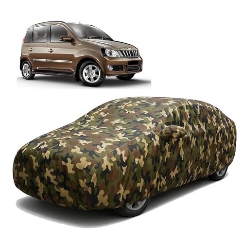 Image of Sulfar 100% Waterproof Car Body Cover for Mahindra Quanto - Triple-Stitched Dustproof UV, Heat & Rain Protection with Mirror Pockets, Full-Bottom Elastic & Free Storage Bag - All-Weather Indoor Outdoo