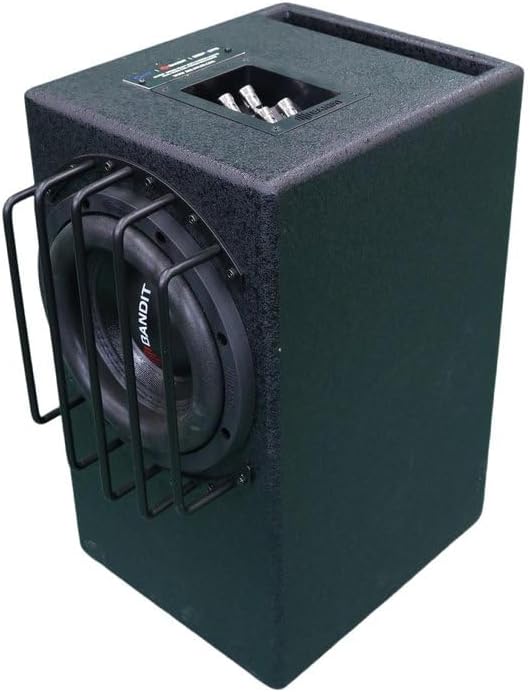 BANDIT8 Despacito Single 8-inch Subwoofer in A Box Cabinet 750 Wrms 1500 Watts Peak with Grill Guard and Two Voice Coils 2 ohms Each