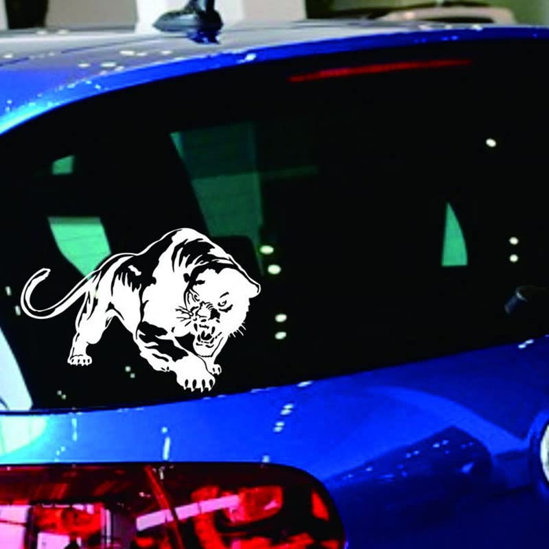 Image of Acxico 2Pcs 20 x 13 cm Panther Hunting Car Body Decal Car Stickers Motorcycle Decorations Black /White