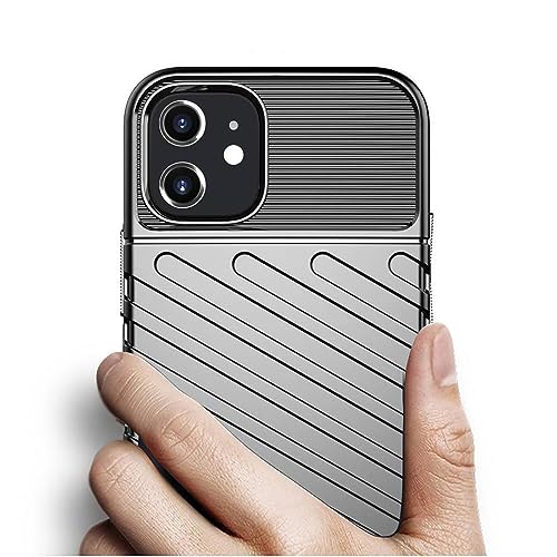 Image of Amazon Brand - Solimo Shockproof Mobile Cover for Apple iPhone 12 Mini (360 Degree Protection | Protective Design | Anti-Scratch Tough Slim TPU Case), Black