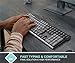 Arteck Mechanical 2.4G USB Wireless Performance Keyboard, Tacktile Quiet Brown Switches, Stainless Steel Low Profile for PC/Desktop/Laptop/TV and Windows 11/10 Built in Rechargeable Battery Black