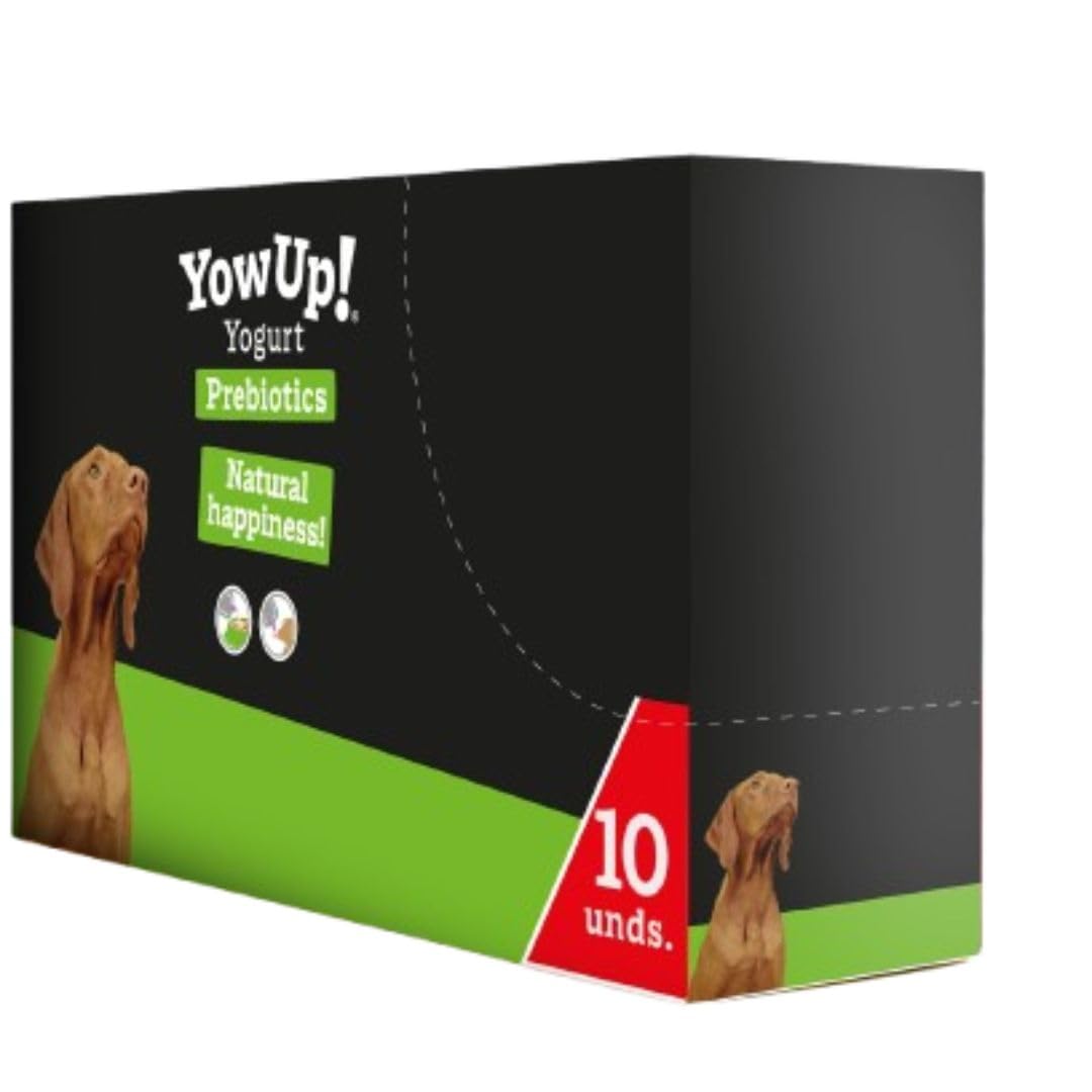 Perro - Yogur YowUp! Natural para Perros sin añadidos Fuente de Proteinas Sin Lactosa | Snack de Yogurt | ANIMALUJOS (Caja 10 Unidades)
