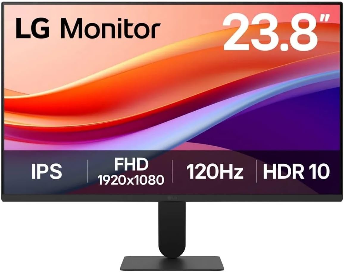LG 24U411A Monitor 24″ Full HD IPS, HDR 10, 120Hz, 1ms MBR, HDMI, D-Sub (VGA), Headphone Output, 1920×1080, sRGB 99%, Anti-Glare Screen, Flicker Safe, Reader Mode, Black