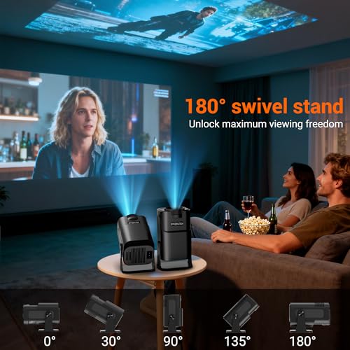 Mini vidéoprojecteur Android 1080P WiFi pour cinéma maison compact