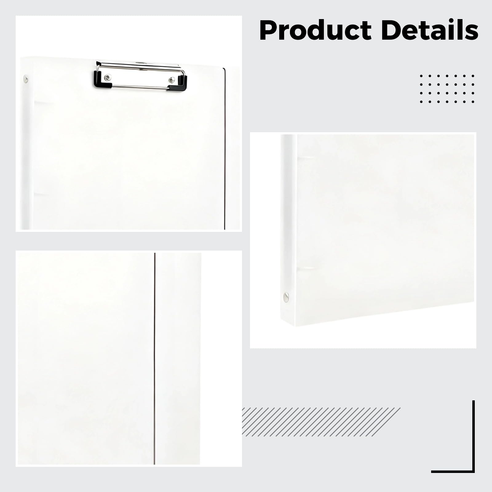 Juego de 5 fundas de carpeta A4 de 4 anillas, carpeta de polipropileno transparente con cierre elástico, carcasa de cuaderno recargable mate, capacidad para 150 páginas para oficina, escuela, hogar