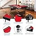 GAOMON 6/7 Foot Pool Table, Portable Billiard Tables, Foldable Small Pool Table, Mesa De Billar Includes Full Set of Billiard Balls, 2 Cue Sticks, Chalk & Felt Brush for Family Game Room Red