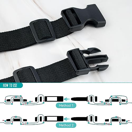 image for Tenalleys 10 Set 1 inch Buckles for Straps with 20 pcs Tri-glide Slide