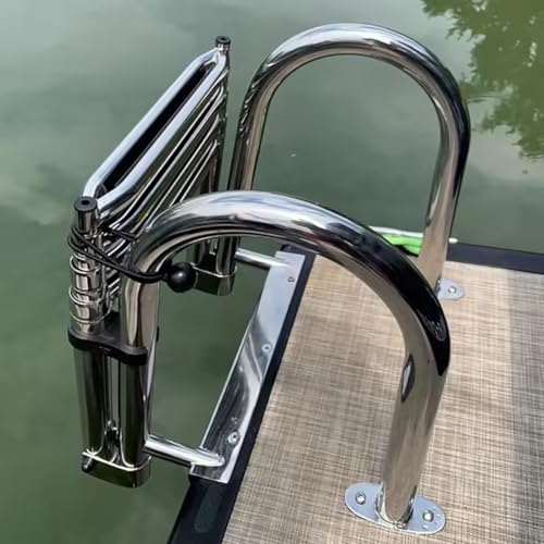 Escalera telescópica plegable de 4 peldaños para piscina