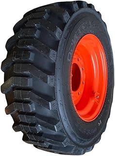 (1) 12-16.5 ASCENSO SSB330 Skid Steer Tire on Wheel/Rim (8 lug) for Bobcat -12PLY -12X16.5 (Right Side Mount)