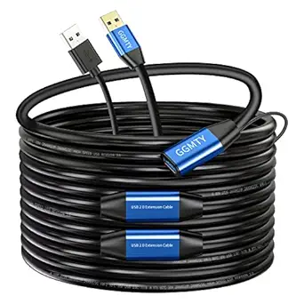 GGMTY USB 2.0 Type A Male to A Female Active Repeater Extension Cable 100ft, High Speed 480 Mbps