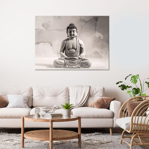 Cuadros para dormitorios de Buda meditando decoracion pared con textura visual zen de spa 2