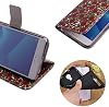 Funda de libro con soporte de silicona TPU y diseño floral rosa, con tapa de cuero PU, para Unihertz 8849 Tank Mini 1 de 4.3 pulgadas, tipo cartera 8