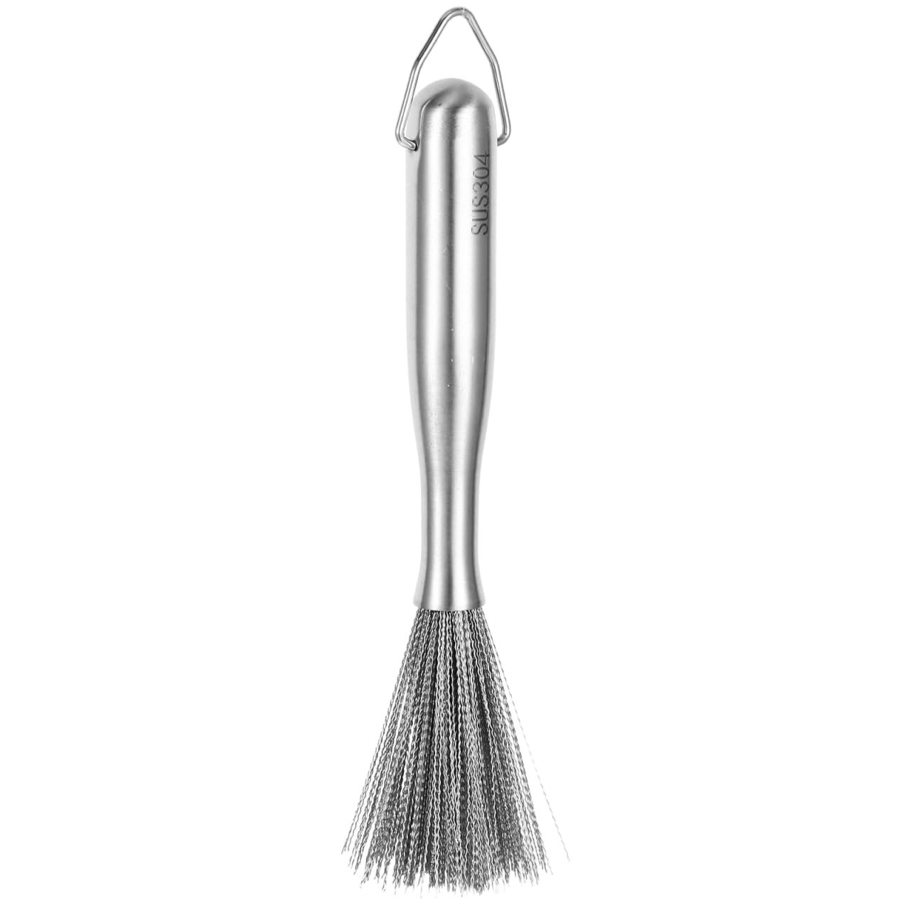 Hoement Stainless Steel Dish Scrubber Brush Heavy Duty Pot Cleaning Tool for Stubborn Stains Kitchen Cleaning Brush for Wok and Cookware Washing