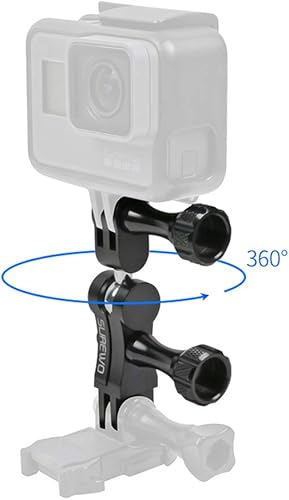 Miniatura 9 de Adaptador de montaje de rótula de rotación de 360 grados de aleación de aluminio, accesorios de extensión de pivote de montaje de brazo giratorio