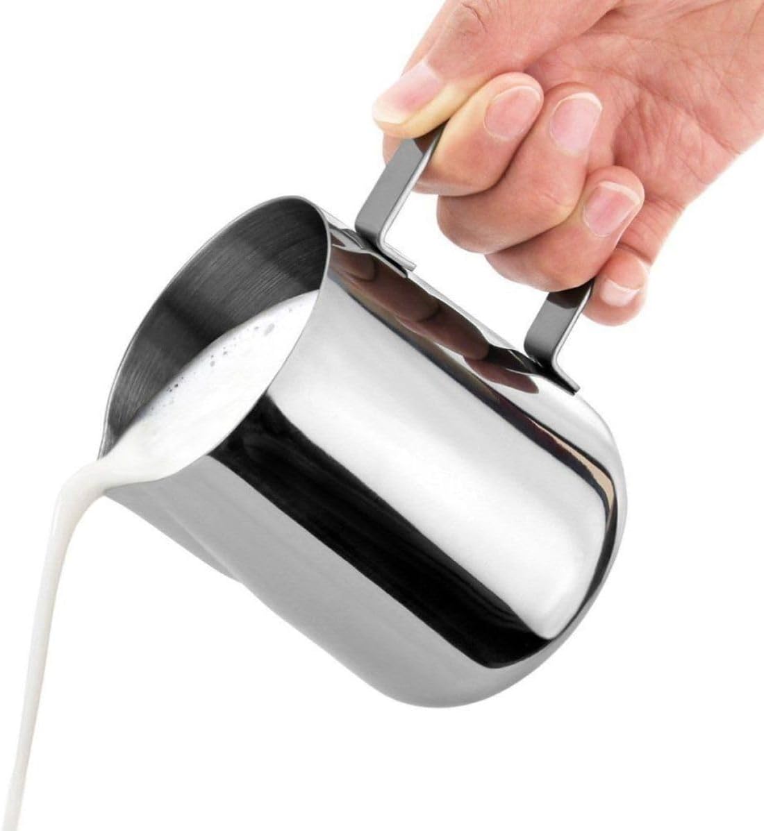 Stainless Steel Milk Frothing Pitcher with Controlled Spout 600ml