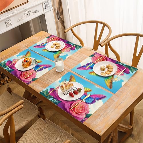 Sets de table de cuisine lavables et résistants à la chaleur lot de 6