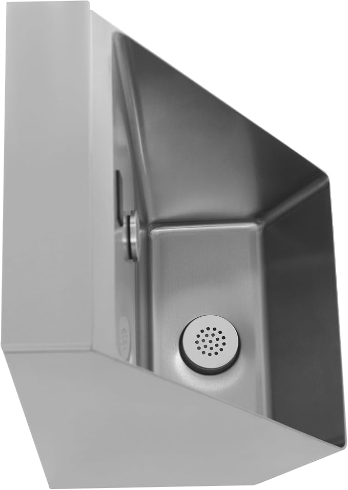 Orinal automático montado pared acero inoxidable miniatura 5