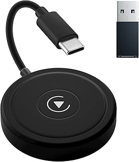 Wireless Carplay, Wireless Carplay Adapter, Apple Carplay Wireless Adapter,Convert Wired Car Play to Wireless, Plug & Play, Fast Auto Connect, Compatible with iOS 10+ & Factory-Wired CarPlay Car.