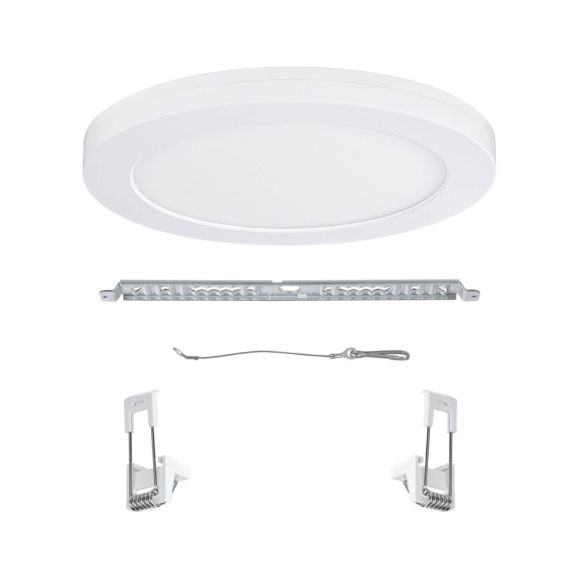Paulmann 95391 Panel LED empotrable 2en1 Cover-it con detector movimientos 225mm red. 1x16,5W blanco diurno, blanco mate, empotrable, plástico, 4000K