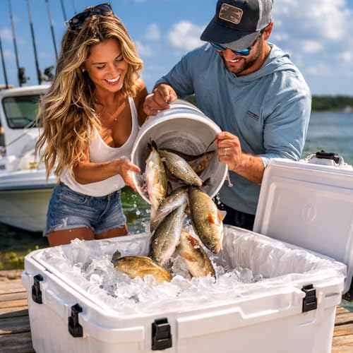Allinliner Plastic Cooler Liner Disposable Cooler Liner 3 Pack BPA Free Cooler Insert Liner for Fishing, Camping, BBQ, Butchering 75 Qt. Ice Chest Liner