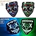 Halloween Scary Mask LED Mask LED Purge Mask [2PACK] LED Light Up Mask EL Wire Light Up for Festival Cosplay Halloween Costume Halloween Festival Party.