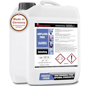 Optimal Products Abflussfrei Haar-weg 5 Liter