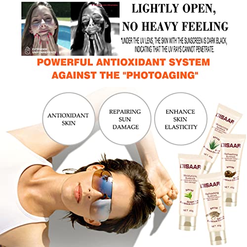 Disaar Beauty Sunblock Cream Refreshing Sunscreen Face Neck Arms Skin Damage Spf 60/90 Pa++ Uva/Uvb Protection 40Ml/1.35Fl.oz (Spf 60 Aloe Vera Sunblock Cream) #TOP2