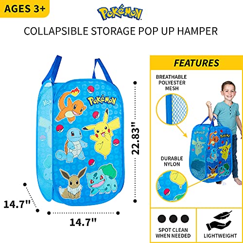 POKEMON Room Collapsible Storage Bin Pop Up Hamper, One Size, Pokemon
