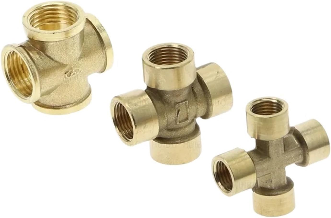 1pc 1/4" 3/8" 1/2" 3/4" BSP Female Thread Brass Equal Cross 4 Ways Pipe Connector Fitting Coupler(3/4")